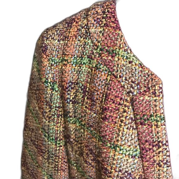 Coldwater Creek Blazer Women’s Size 12 Multi-Colored Tweed 3/4 Sleeve - Picture 5 of 8
